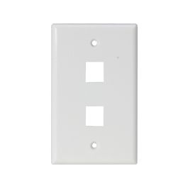 Steren 310-202 Standard 2 Port Keystone Wall Plate