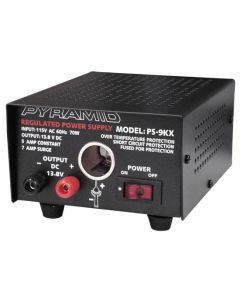 Pyramid RBPS9 Refurbished 7 Amp Power Supply with Cigarette Lighter Socket